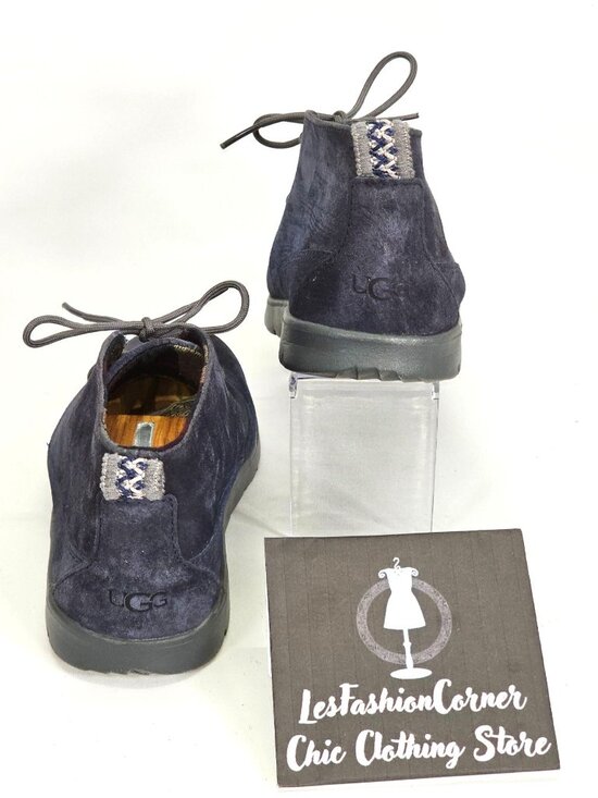 UGG Men\'s Blue Suede Canoe Chukka Treadlite Shoes Ankle Boots Sz 6 Wo\'s 7.5 1744 main image 13